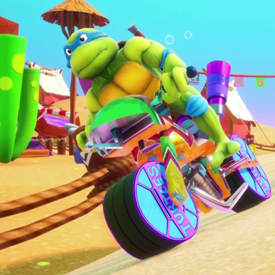 Nickelodeon Kart Racers 3 Slime Speedway - Leonardo Contre Helga Pataki