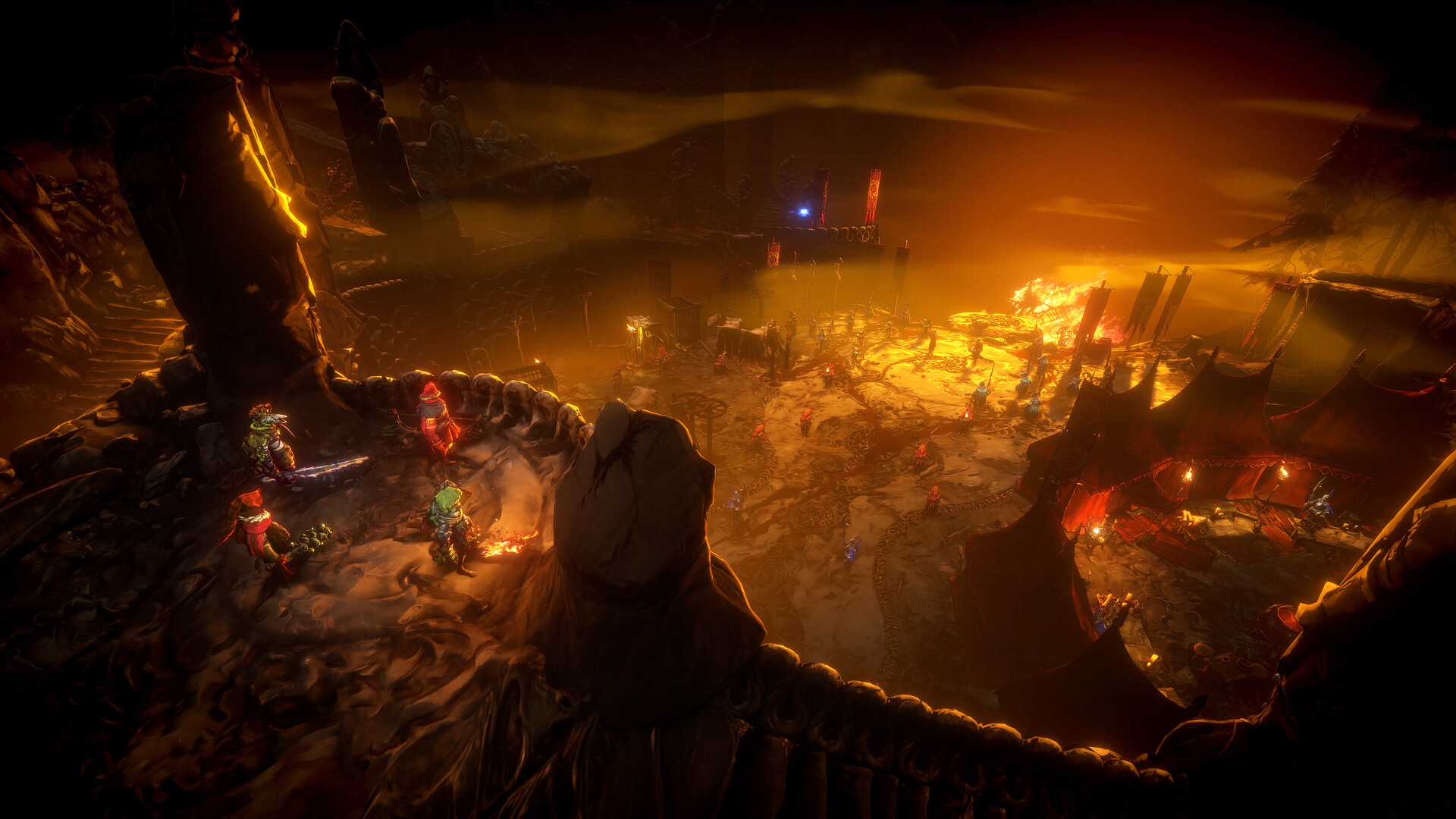 No Rest for the Wicked scène de gameplay montrant son combat fantasy brutal