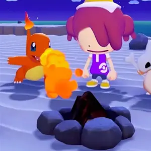 Pokemon Pokopia - Feu de camp