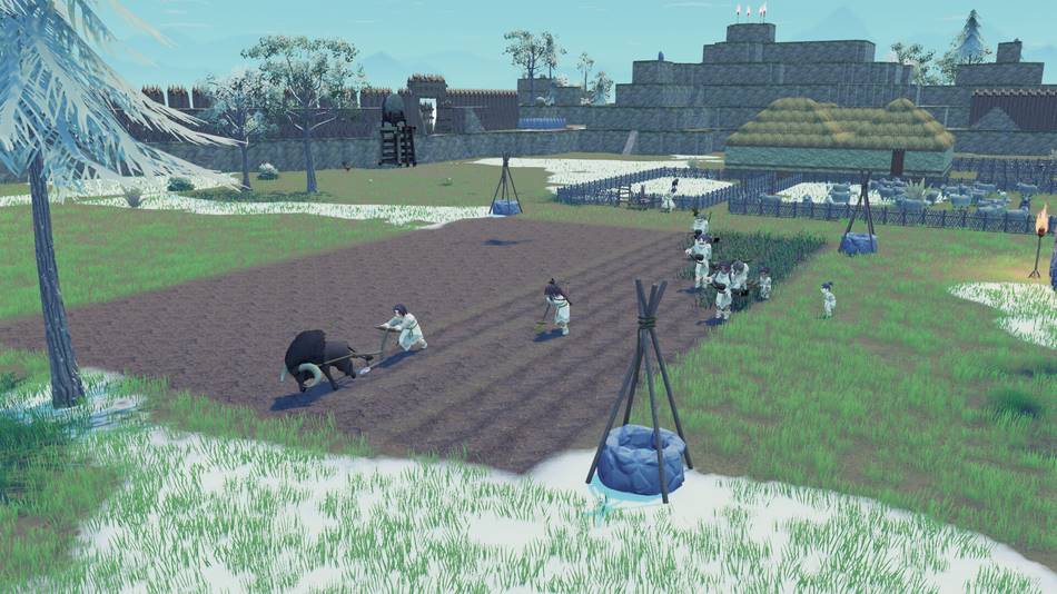 Affichage de la ferme de Primitive Society Simulator