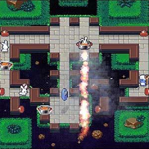 des lapins fous dans des casseroles