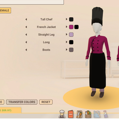 Recipe for Disaster - Personnalisation des uniformes