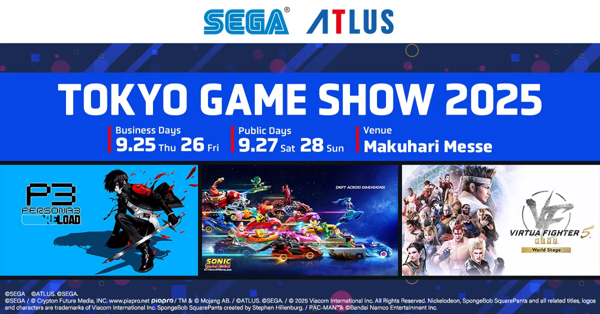 Sega et Atlus Tokyo Game Show 2025 Lineup