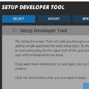 Setup Developer Tool 2021 - Sélectionner l’onglet