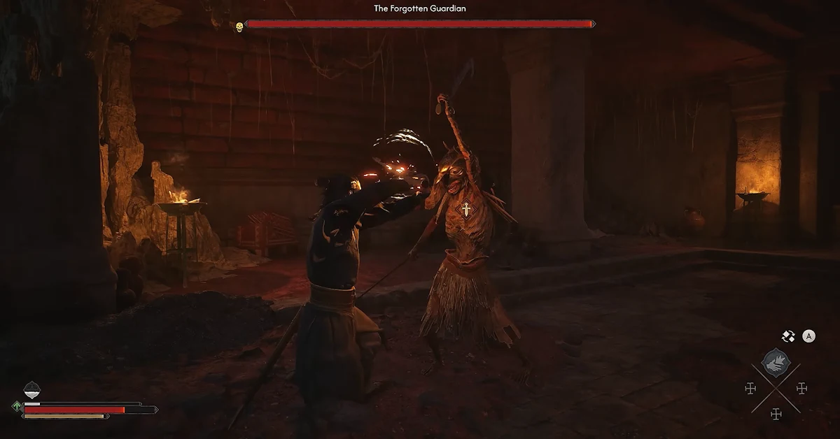 Dans la quête Deep Down de The Blood of Dawnwalker, Coen enquête dans un tombeau souterrain