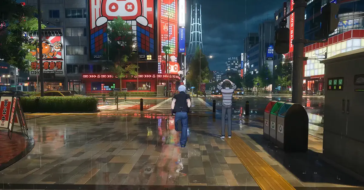 Une rue baignée de néons à Hethereau attend les joueurs dans Neverness to Everness, avec un lancement prévu pour avril 2026