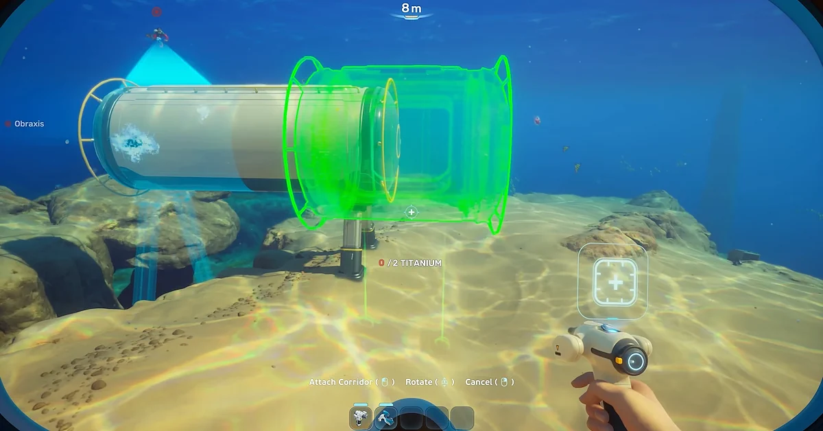 Le nouveau système de construction permet de créer des bases sans les limites de grilles strictes dans Subnautica 2