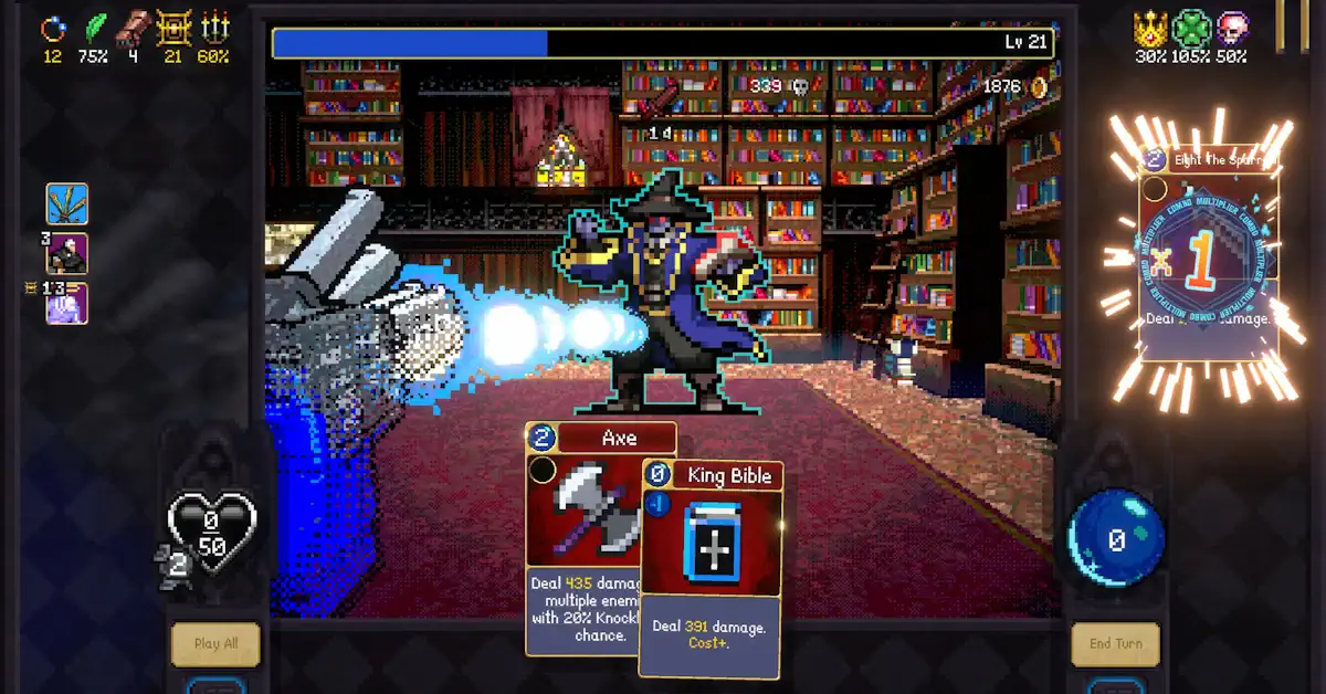 Vampire Crawlers transforme le chaos familier de Vampire Survivors en un dungeon crawler stratégique à la première personne