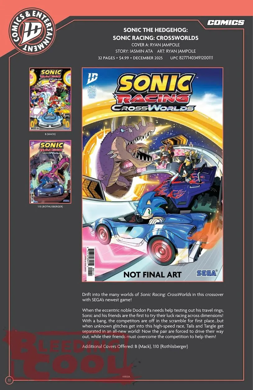 Sonic Racing Crossworlds IDW Comics