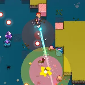 Space Robinson: Hardcore Roguelike Action - Faisceau laser