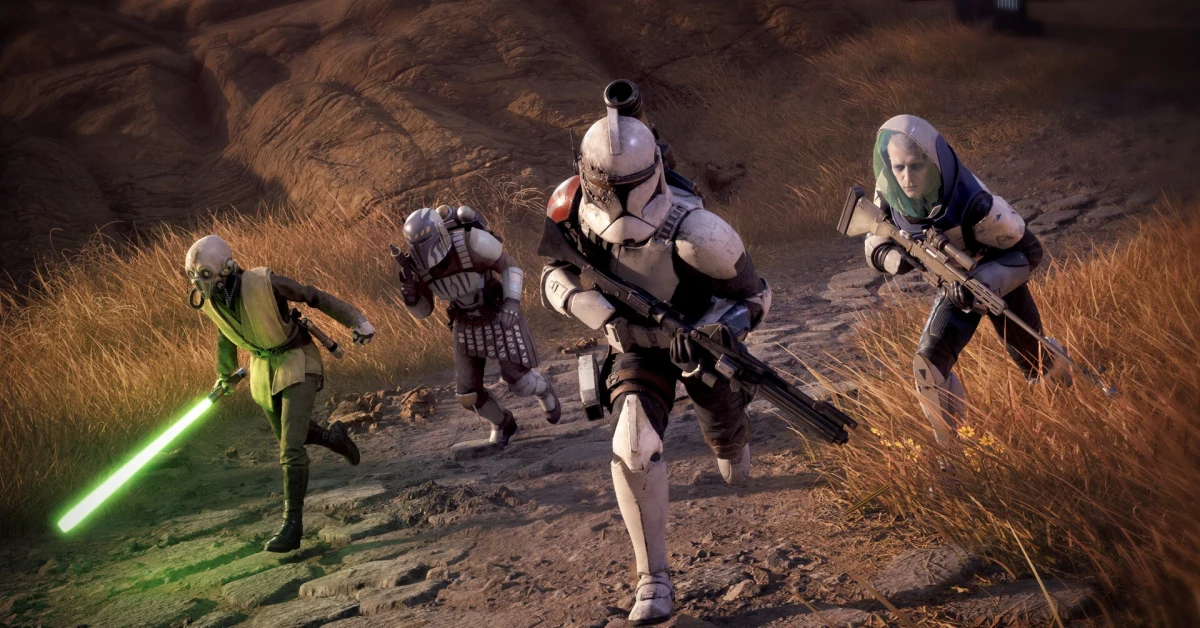 STAR WARS Zero Company scène de combat d'escouade avec tactique de couvert