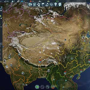 Terra Invicta - Vue du satellite de la Chine