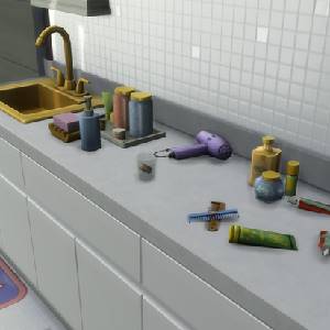 The Sims 4 Bathroom Clutter Kit Plan de Travail