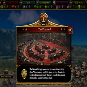 Urban Empire Gestion des taxes de l'empire