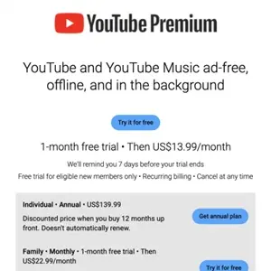 YouTube Premium Subscription - Abonnements
